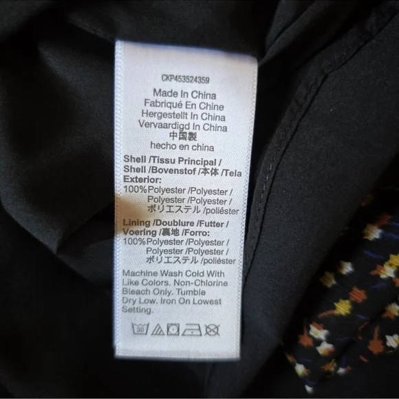 Madewell Floral Black Midi Skirt size xs - Picture 5 of 5